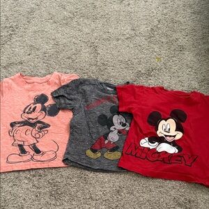 Disney Kids Tees - Red, Gray, and Pink Mickey Designs